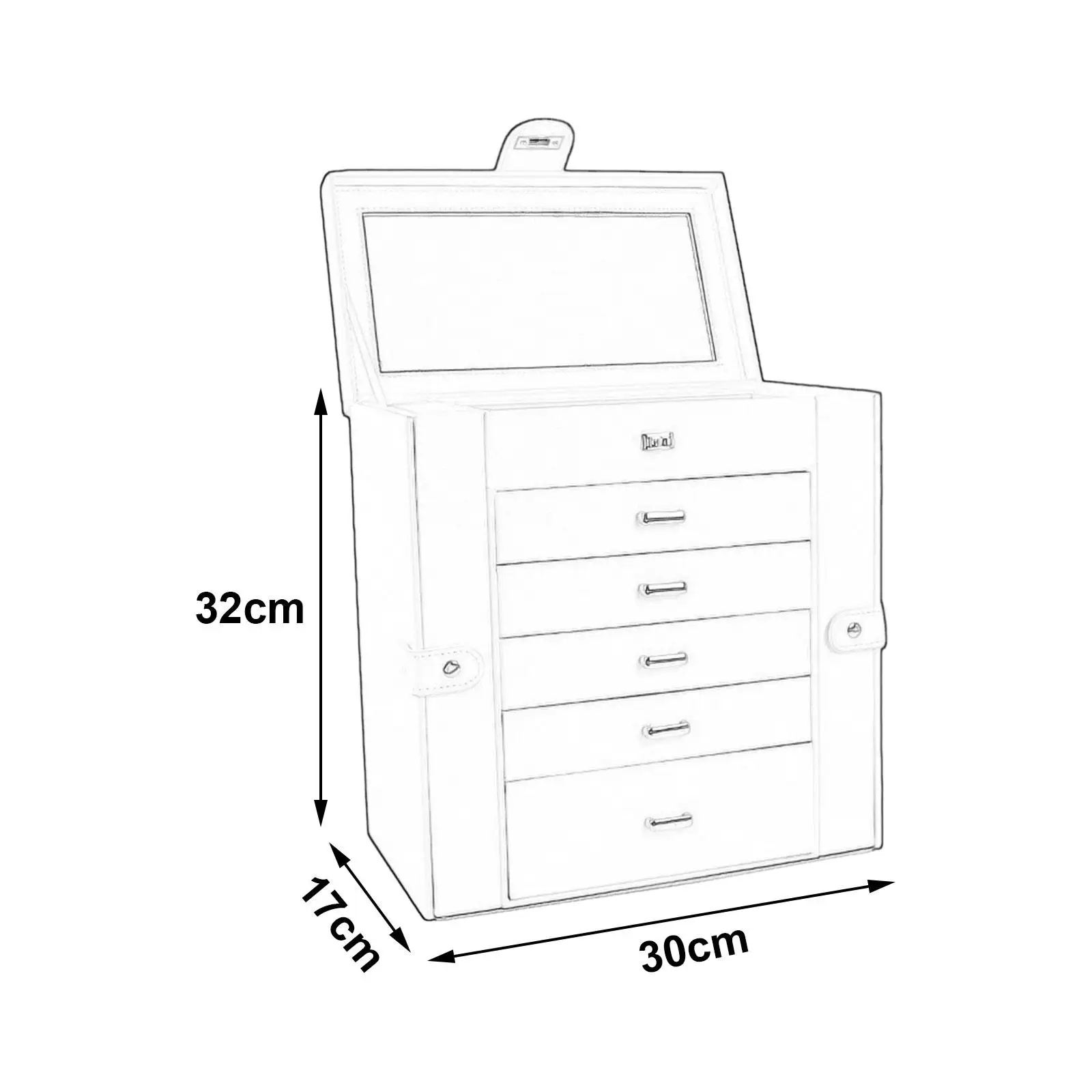 Jewelry Box Mirrored Jewelry Display Holder Jewelry Storage Box for Rings Watch Earrings Necklaces Valentine's Day Gift for Her image 6