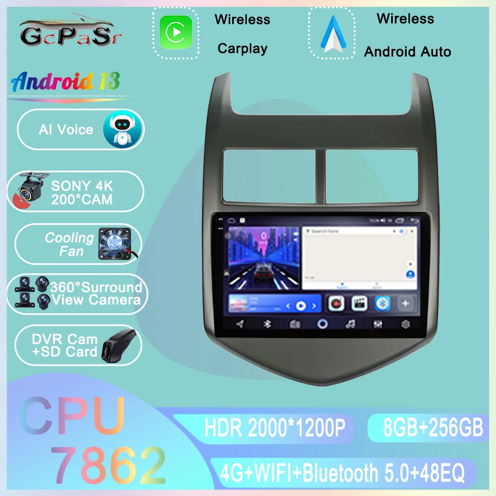 

No 2Din Android Car Radio For Chevrolet Aveo 2 Sonic T300 2011 2012 2013 2014 2015 Multimedia Naviagtion GPS Carplay Head Unit