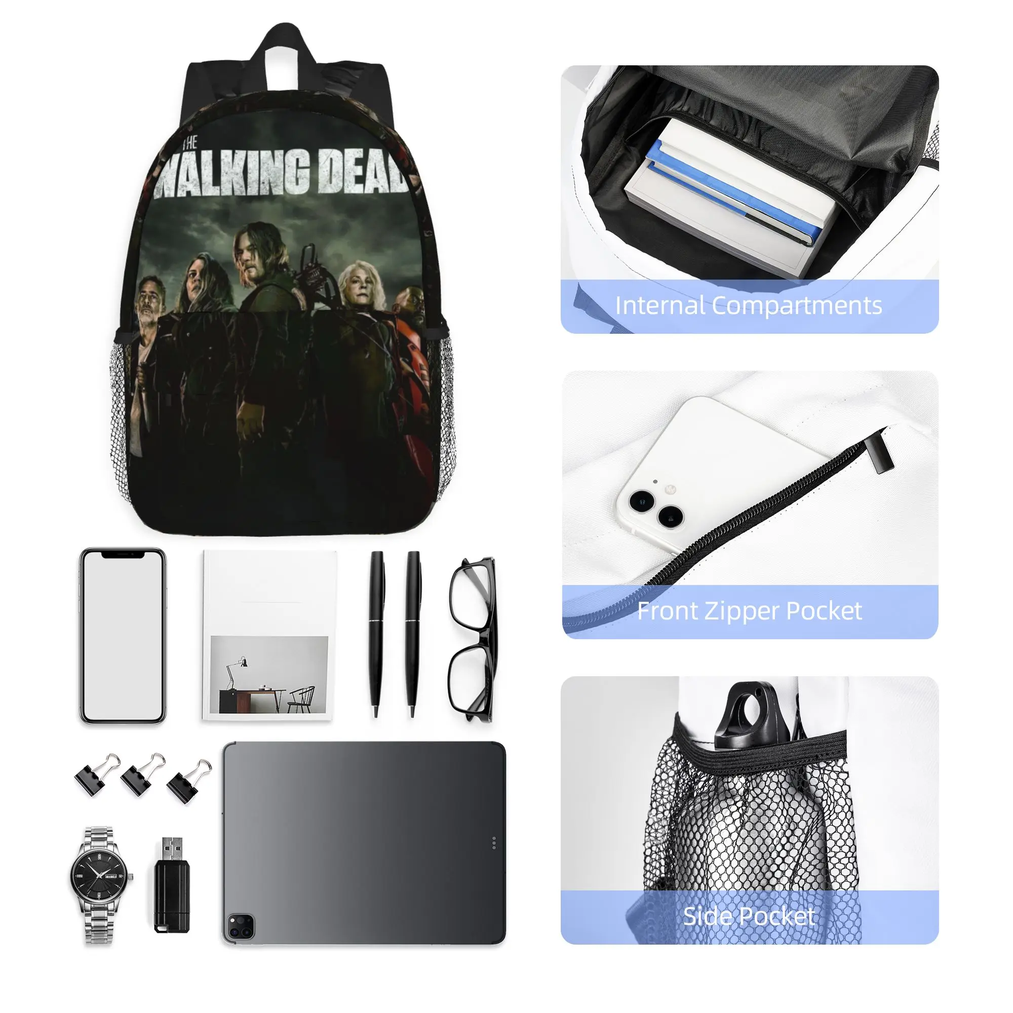 The Walking Dead  Backpack Hot Sale Daypack Large Capacity Boys Girls BookBag Shoulder Bags for Men Women School Bag