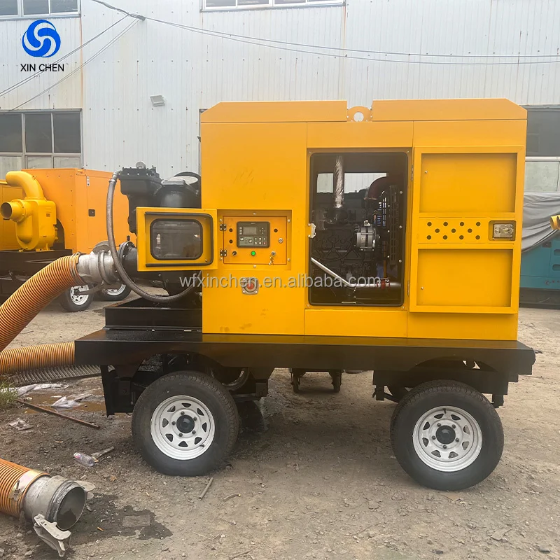 Bomba de água de motor tipo silencioso de 6 polegadas 100 para HP com opções de partida automática Preço de fábrica Controle de inundação