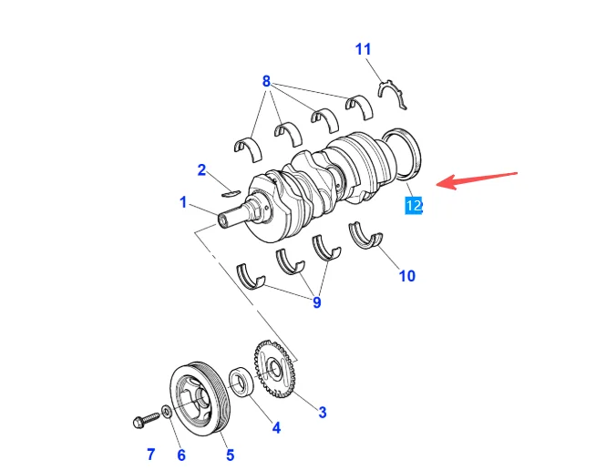 AJ89510 XR85147 Crank Shaft Oil Seal Rear FOR JAGUAR X-TYPE 3.0 01 Petrol Elring 1999--2008