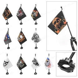 Motorcycle Flag Flagpole Luggage Rack Engine Bar Mount Protective bracket For Harley Honda &Cruiser For BMW ADV Cruiser Touring