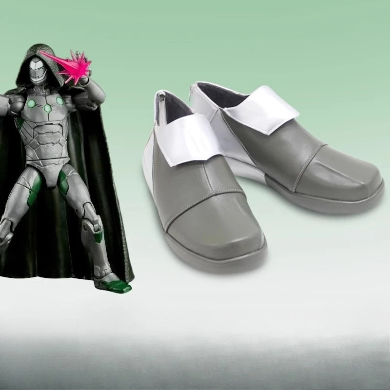 

Обувь для косплея в стиле аниме «Фантастическая обувь Dr Doom» Victor von Doom, ботинки для костюмов на Хэллоуин, аксессуары, реквизит, сделанный
