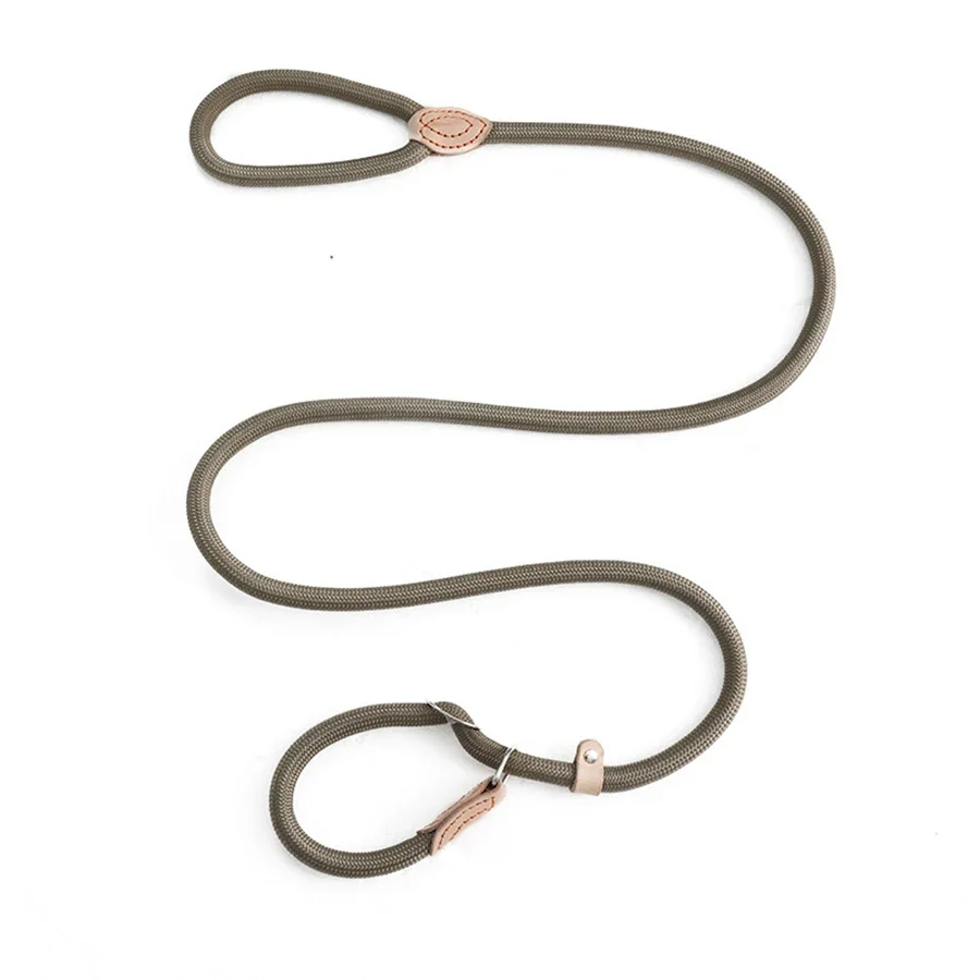 Corde de chien marketavec contrôle de traction, ceinture sans boucle de nervure, joint en cuir durable, colliers pour animaux de compagnie en forme