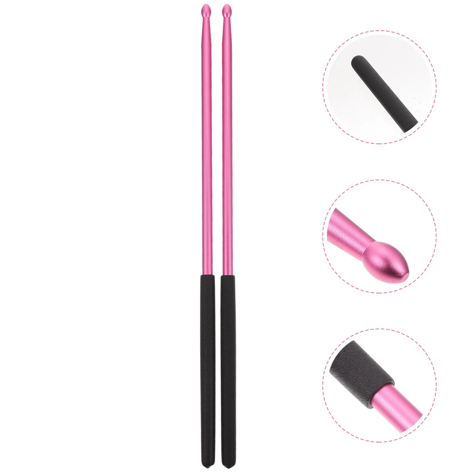 

2Pcs Aluminum Alloy Drumsticks Practical Durable Comfortable Portable Percussion Instrument Sticks for Music Practice