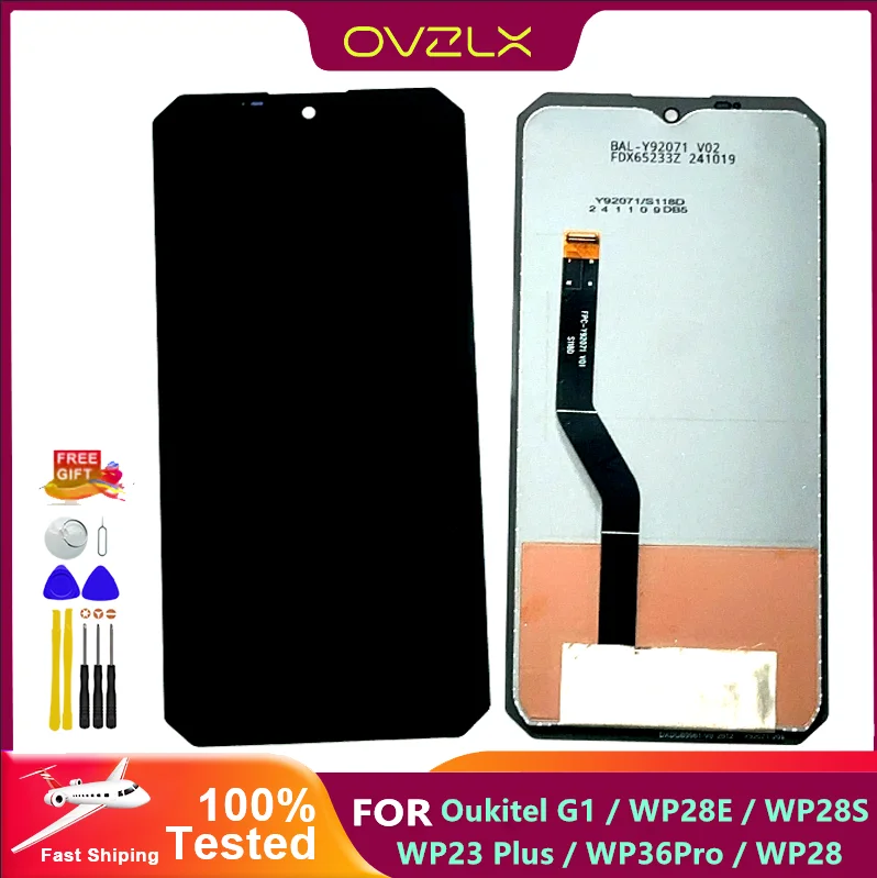 Original Touch Screen For Oukitel G1 WP23 Plus WP28E WP28S WP36 WP36 Pro Phone LCD Display Replacement Parts + Disassemble Tool