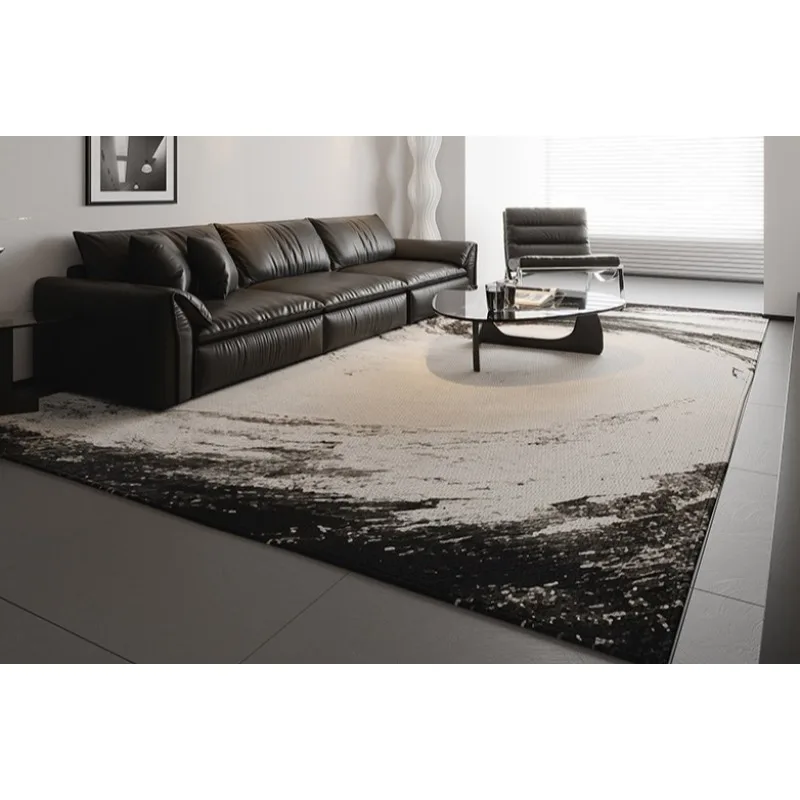 

Light luxury premium black living room carpet