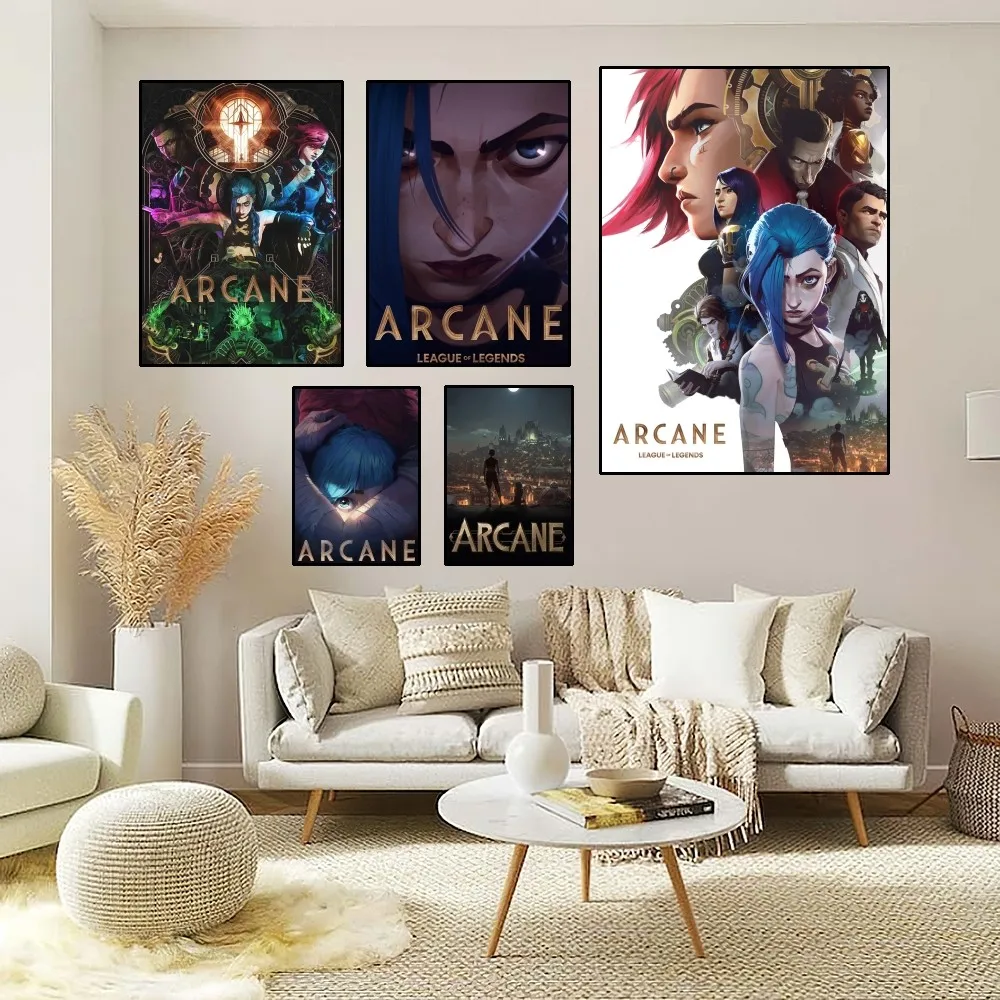 Bilibili Arcane L-LOL Poster Home Room Decor Aesthetic Art Wall Painting Stickers