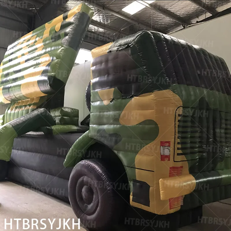 Inflatable military truck, camouflage inflatable truck military vehicle off-road military vehicle model props