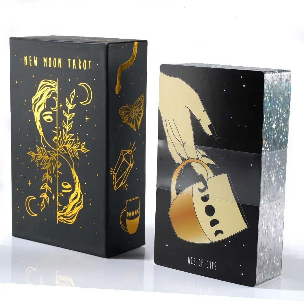 

New moon tarot 78pcs cards 1: 1 Size Gilded Edge Tarot Board games