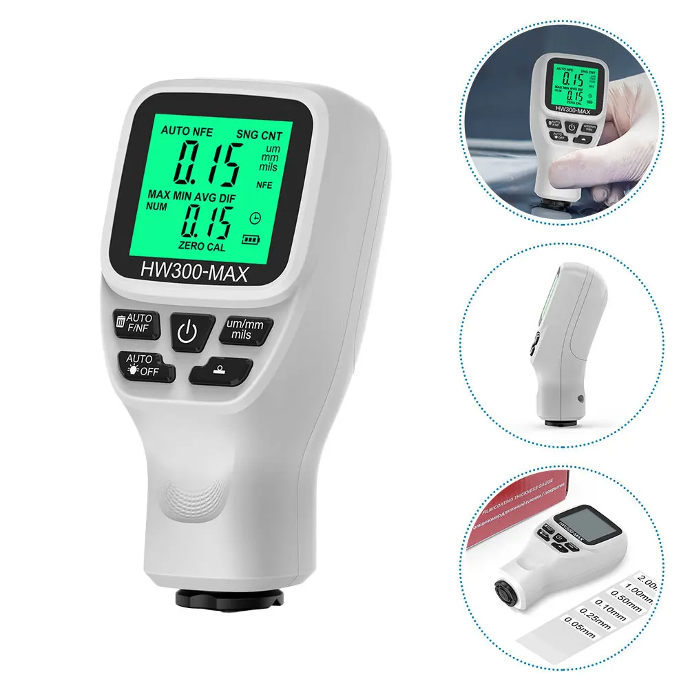

Coating Thickness Gauge Digital Paint Depth Meter For Automotive Car Metal Fe/ Backlight Lcd Auto Shut-Off