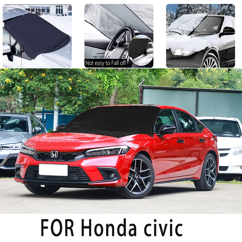 

Чехол Carsnow, переднее покрытие для Honda civic, защита от снега, теплоизоляция, защита от солнца, ветра, мороза, автомобильные аксессуары