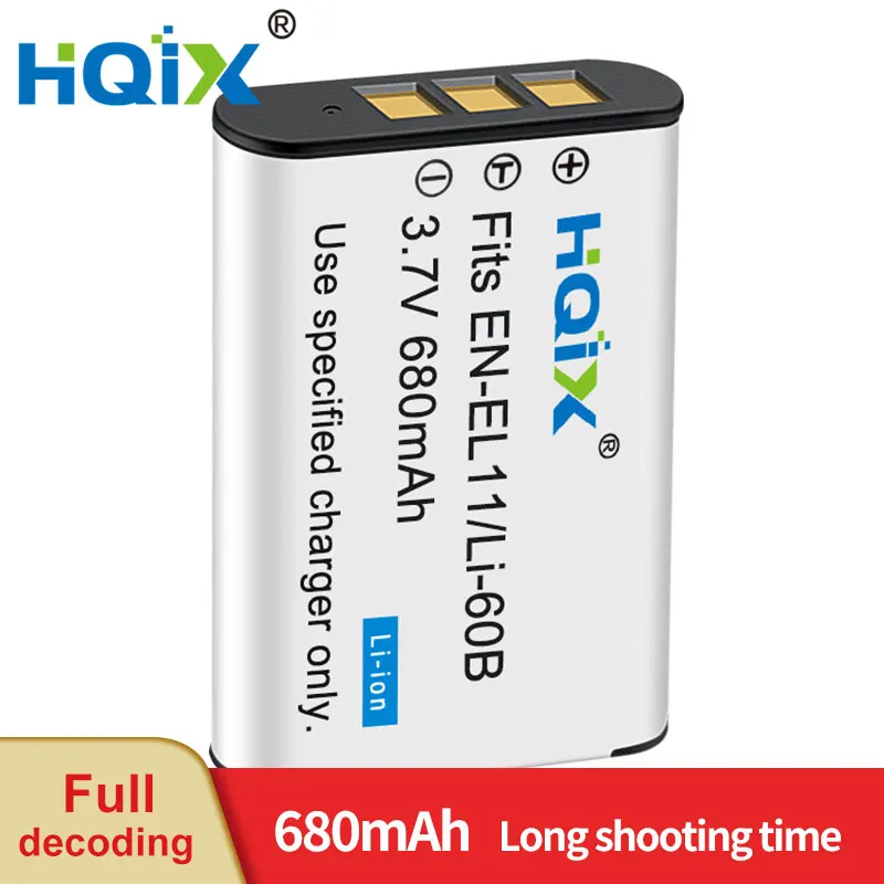 

HQIX for Pentax Optio N50 W60 T30 V20 L36 M30 V10 Camera D-LI78 Charger Battery