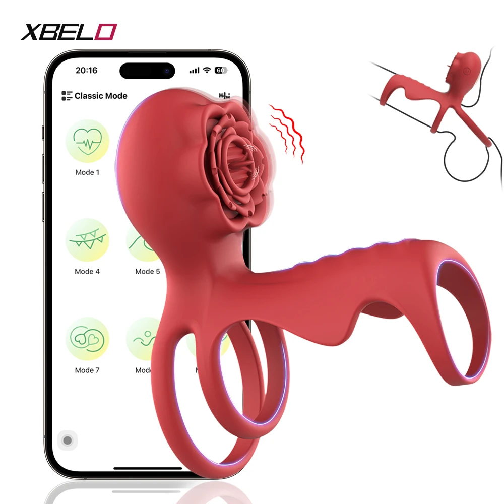 APP Control Vibrating Cock Ring Penis Ring for Men Ejaculation Delay Clit Vagina Stimulator Adult Goods Sex Toy for Couples