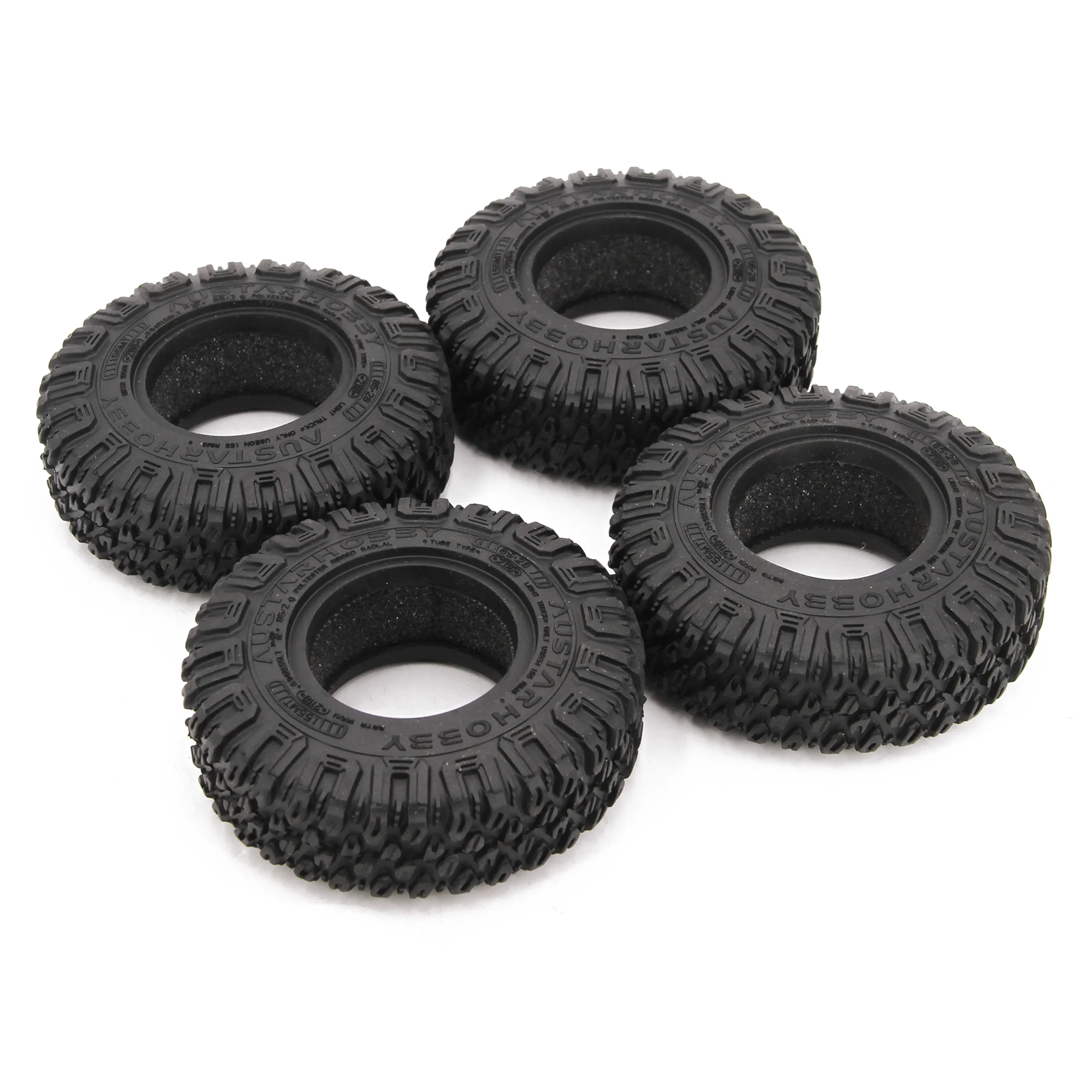 4PCS 1.55inch 85x28mm Soft Rubber Wheel Tire Tyre for 1/10 RC Car Crawler Climbing Tamiya CC01 LC70 MST JIMNY Axial D90 TF2