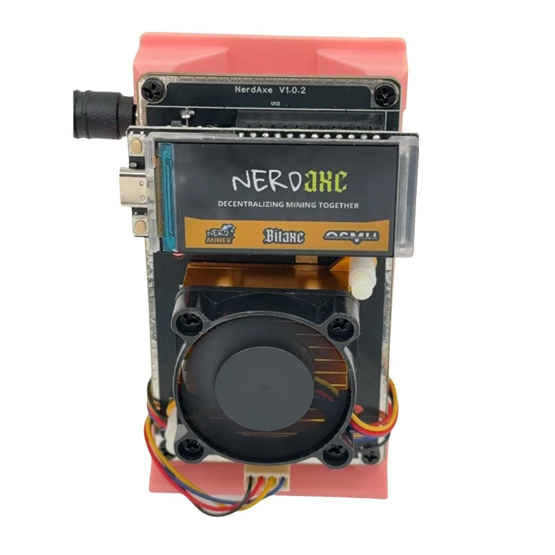 MAKE Nerdaxe-BTC-Miner-500Gh-S-BM1366-ASIC-Chip-Nerdminer-Solo-Lottery-Miner-Bitaxe-Lottery-Miner-3D-Printed-Bracket-BR-PLUG