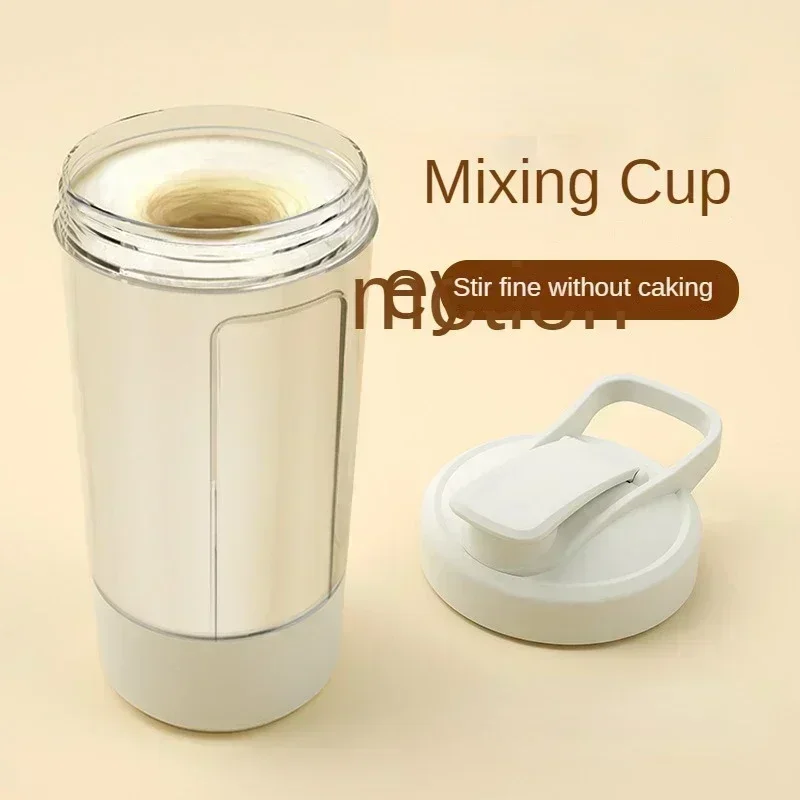 Immagine 7: Bottiglia elettrica portatile per shaker per proteine Frullatore ricaricabile USB Tazze miscelatrici multiuso da 450 ml per allenamento fitness