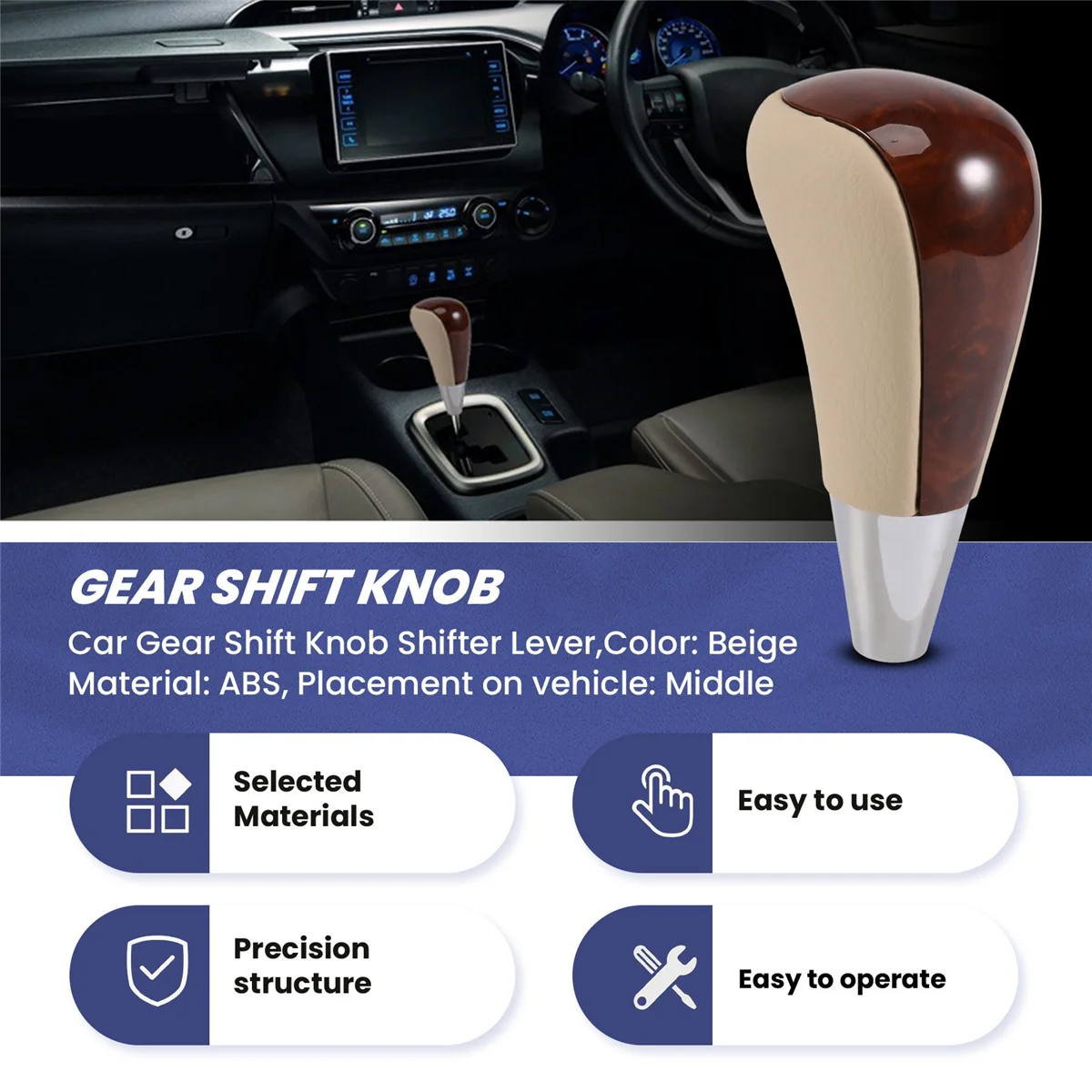 Perilla de cambio de marchas automático para coche, palanca de cambios para/Fortuner Crown Land Cruiser