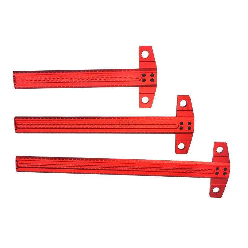 

65-500MM Precision Marking T-Ruler Woodworking Scribe Marking Gauge Aluminum Alloy Crossed-out Hole Scribing Ruler MeasuringTool