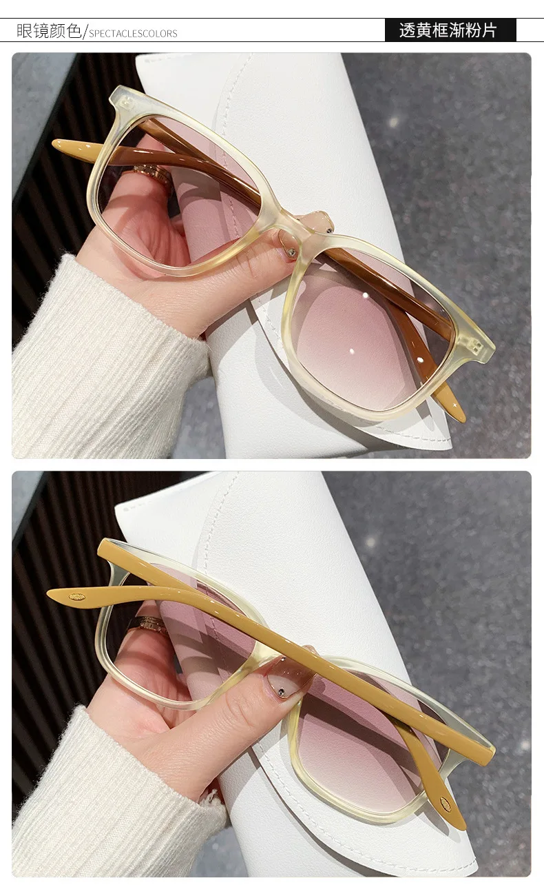 Neue Vintage Quadratische Sonnenbrille für Damen und Herren Luxusmarke Kleine Rechteckige Sonnenbrillen für Frauen Kleine Elliptische Brillen – Detail 8