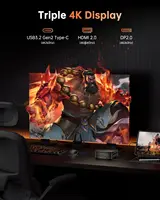 ACEMAGIC Ryzen 7 7735HS Gaming Mini PC 24GB LPDDR5 6400MHz 1TB NVMe SSD Radeon Graphics 8C 16T Desktop Computer 4K Triple Displa 4