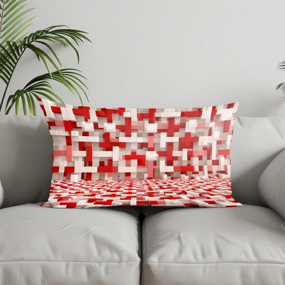 ديكور المنزل عيد الميلاد الصنوبر وهولي وسادة مناسبة ل أريكة غرفة نوم سيارة وسادة غطاء وسادة مستطيلة الظهر وسادة