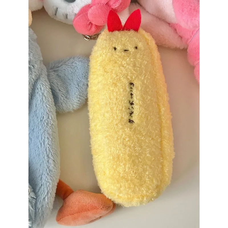 Ebi-furai caso de lápis de pelúcia bonito sumikko gurashi transparente display lápis caso elegante pelúcia bordado animal sacos de armazenamento