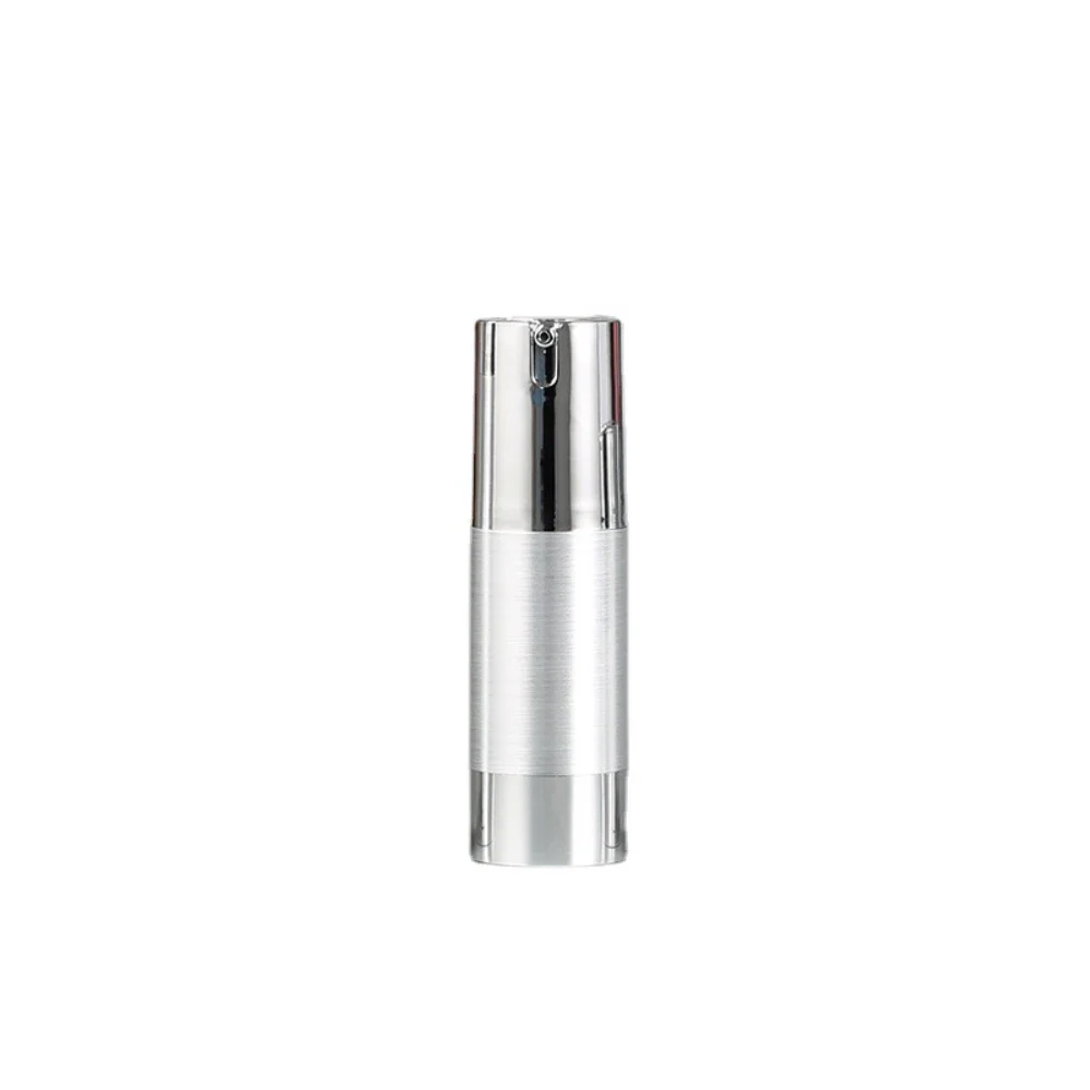 15/30/50ml Silver Lotion Bottle Empty Vacuum Pump Bottles Portable Facial Cream Airless Bottle Cosmetics Spray Refillable Bottle image 3