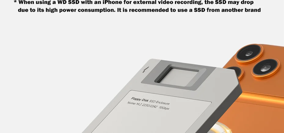 Grabación externa ProRes con SSD en iPhone