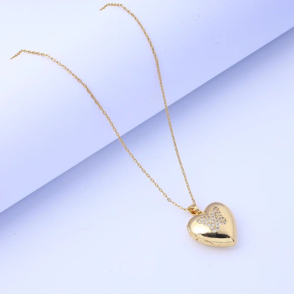 Beautiful Necklace for Women, Cross-border Childlike Love Pendant, High-End Titanium Steel Necklace, Simple and Versatile Gift f