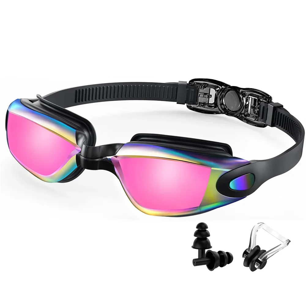 Schwimmbrille, professionelle wasserdichte Schwimmbrille, beschlagfrei, 100 % UV-Schutz, kein Auslaufen, für Erwachsene, Männer, Frauen, Jugendliche – Detail 13