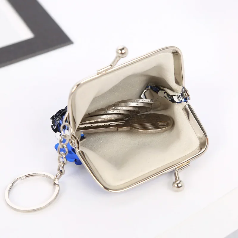 Fashion Women Mini Coin Purse Metal Hasp Keychain coin pouch Key Access Card Holder Small Wallet Money Bag Female Clutch Bag