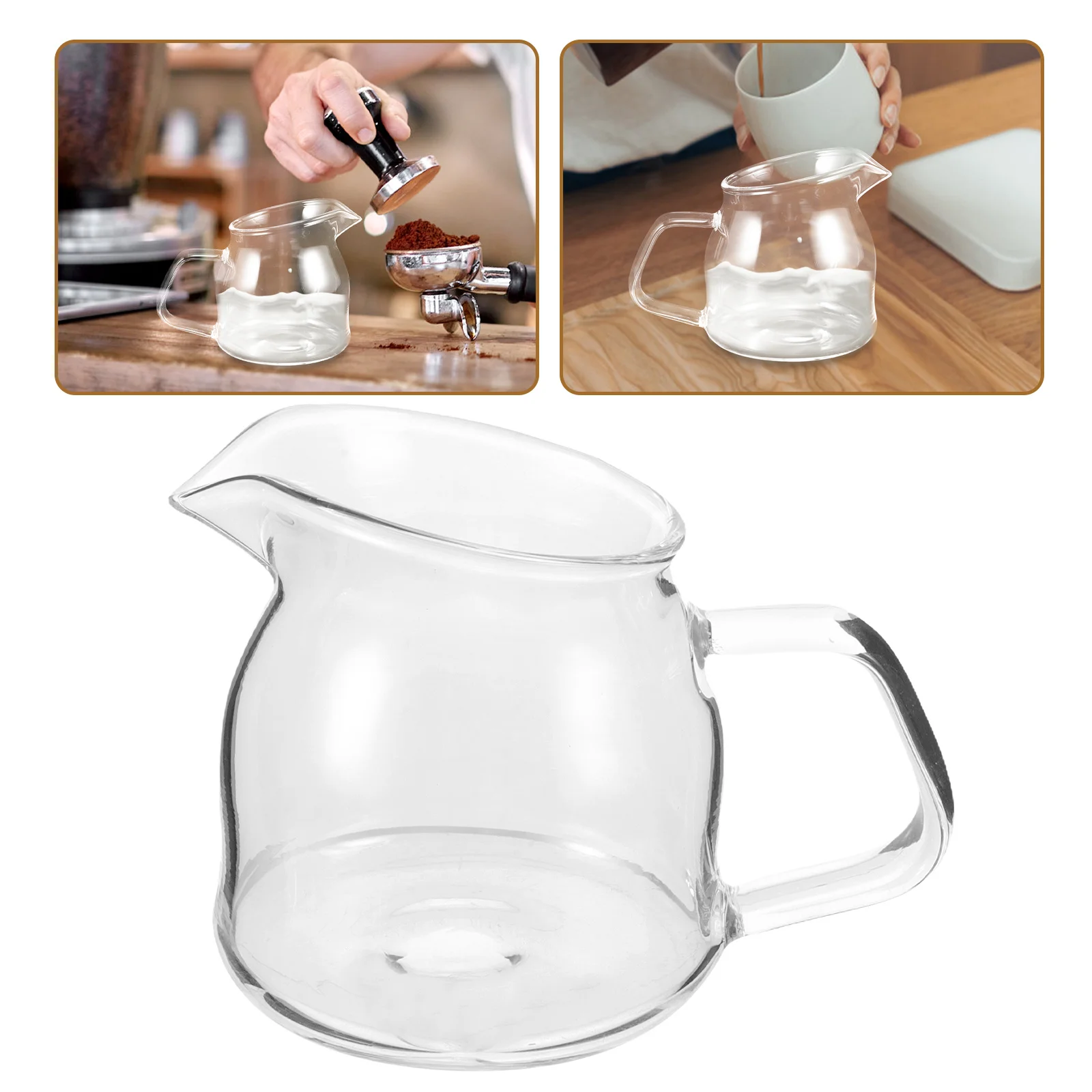 

Glass Milk Jug Butter Warmer Pot Multi Functional Coffee Milk Dispenser Small Beverage Server for Home Office Use Glass Creamer