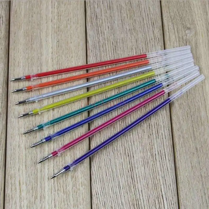 school supplies 8pcs Fluorescent Refill Color Flash Refill Metallic Highlight Refill Pearlescent Refill