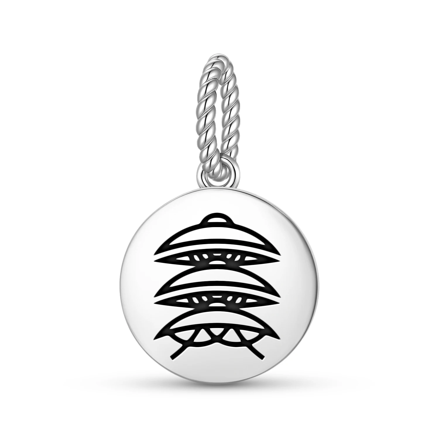 Colgante japonés Mibu de Plata de Ley 925, abalorio con símbolo para mujer, pulsera, collar, joyería de moda