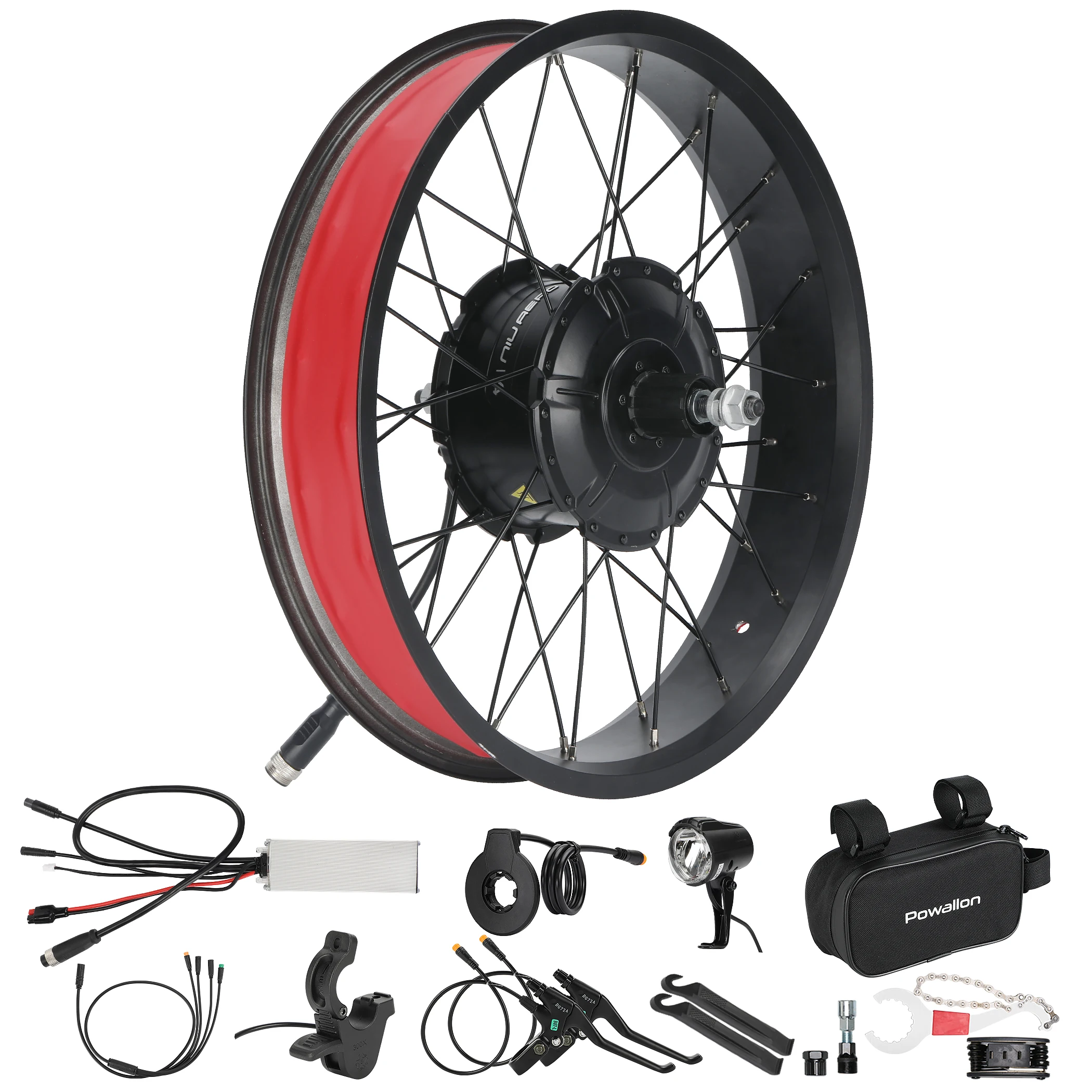 

BAFANG G062 48V 500W Fat Tire Rear Hub Motor Conversion Kit for 20" & 26" Bikes – 1000W Peak Power, 190mm Dropout