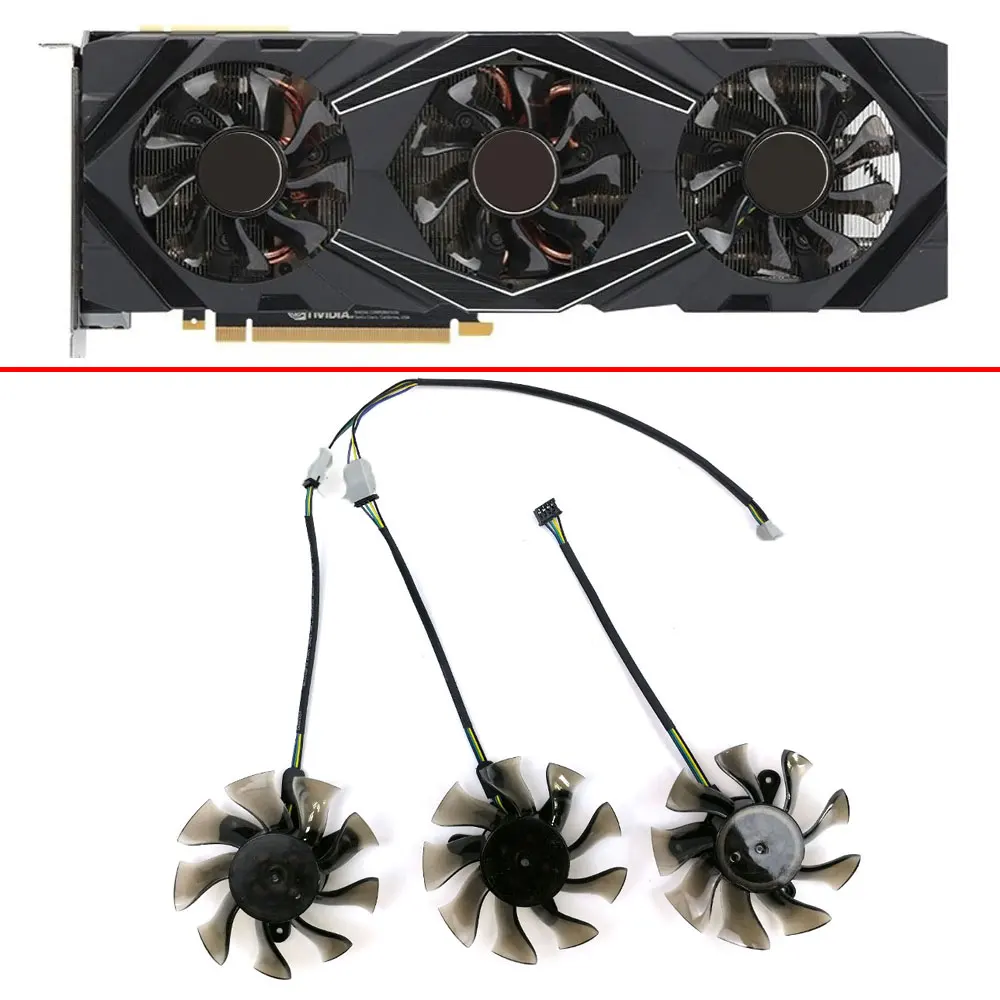 

3pcs 75mm GA82S2H 4pin RTX2080 Ti EX GPU Fan For KFA2 GALAX GeForce RTX 2070 2080Ti SG Edition Graphics Cards as replacement