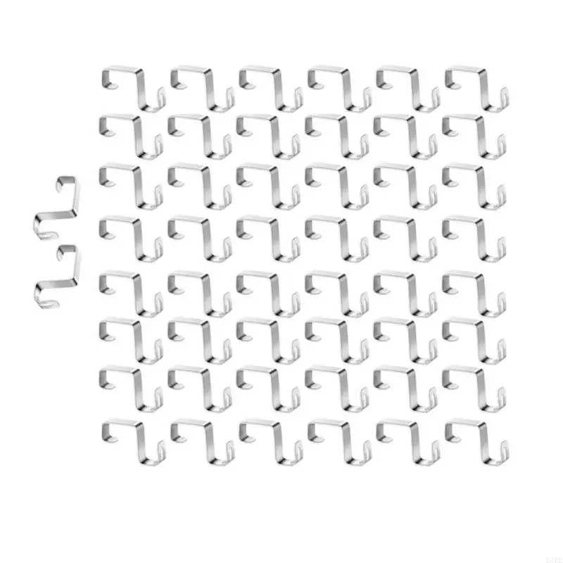 L1EE 50 Pieces Sturdy Aluminium Light Hook Clip Portable Accessory for Festival Lighting and Decoration Needs Daily Use