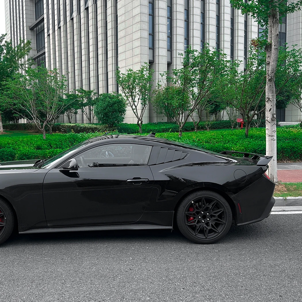 

Car Rear Window Tint Film Side Vent Shutter Louver Blind Shade Sticker Trim Cover Body Kits Tuning Blinds for Mustang MK7 2024+