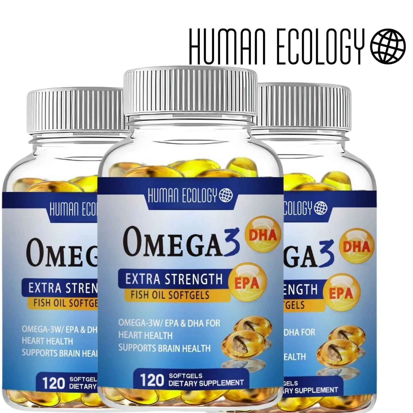 Omega3 Fish Oil Supplement Boost Brain Power Enhance Memory Relieve Stress Improve Mood