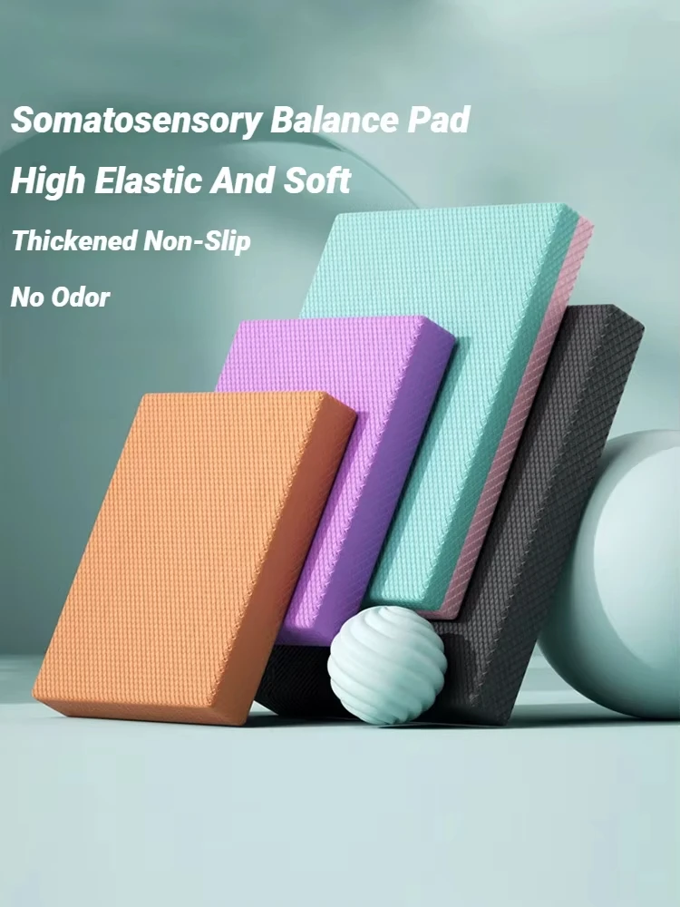 Balance Pad rutschfeste Schaumstoffmatte Knöchel Kniekissen für Kern- und Kraftstabilitätstraining Yoga Fitness verdickter hoher Rückprall