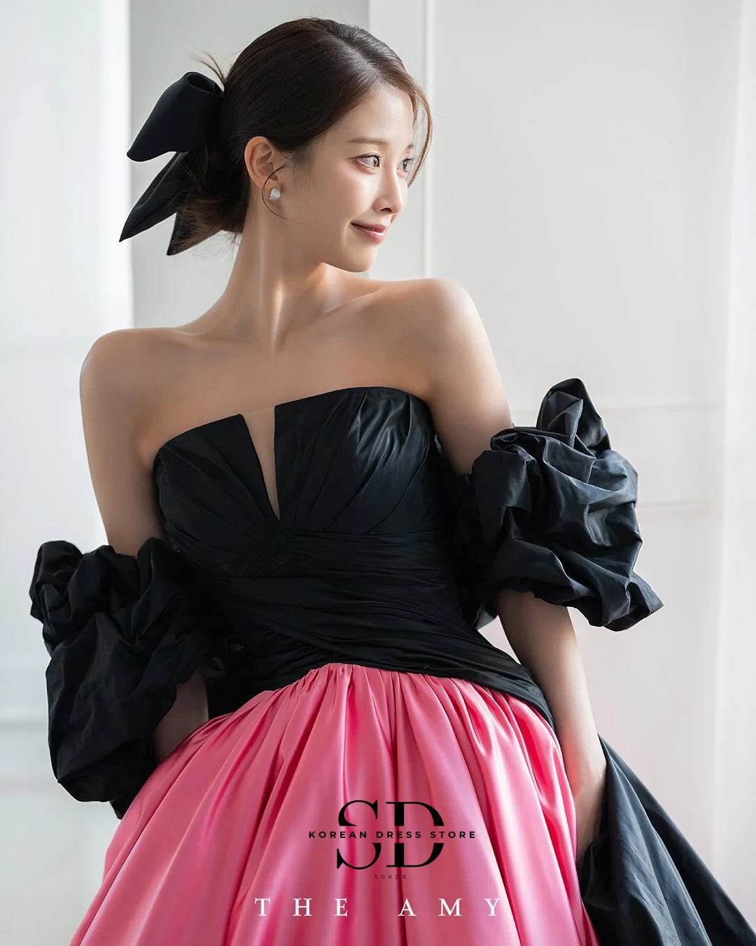 Sondr – robe de soirée de luxe, avec manches détachables, couleur contrastée, robe de princesse personnalisée, robes de mariage coréennes à pression