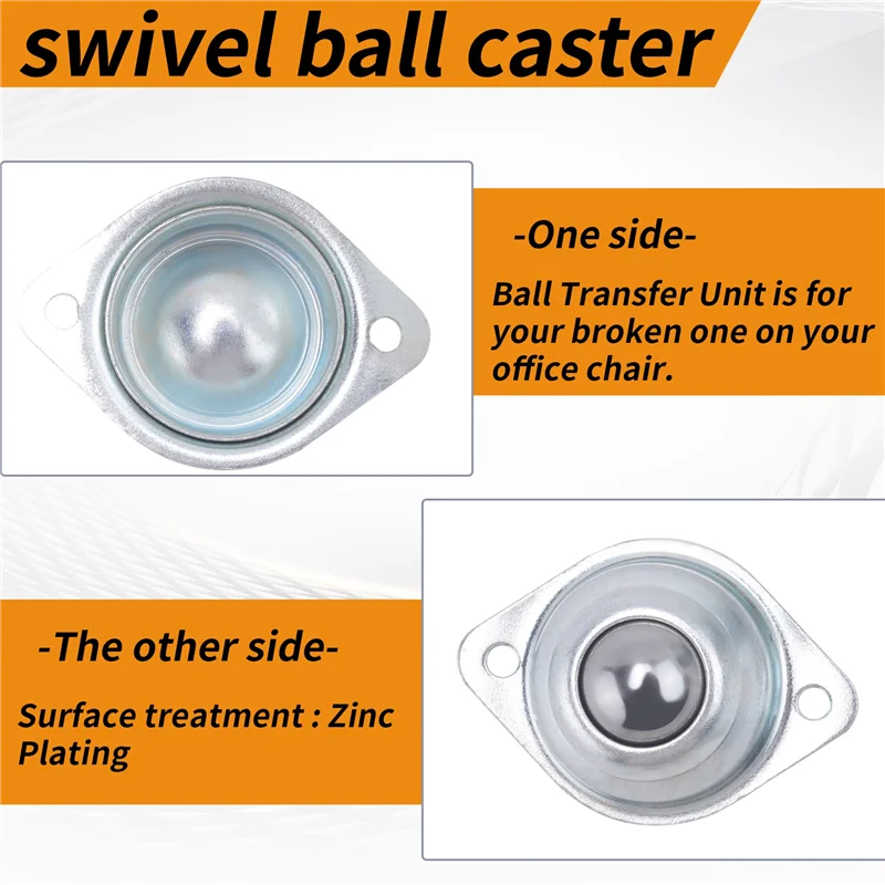 

A45M-Carbon Steel Swivel Ball Caster Wheel Car Robot Universal Round Wheel For Machinery Trolleys Furniture Hardware