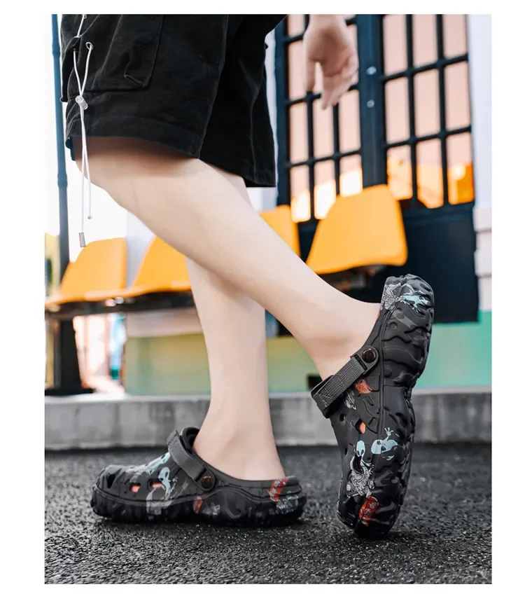 Herren-Hausschuhe aus EVA, rutschfeste Pantoletten, dicke, weiche Plattform-Sandalen, modische, bequeme Herren-Sommer-Schuhe – Detail 12