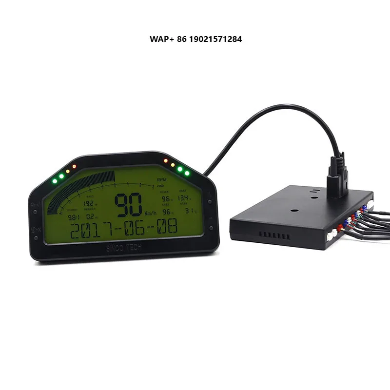 

908 Car Digital Race Dash, Multi-function Gauge Sensor Kit Connecting Wire Racing Dashboard Display