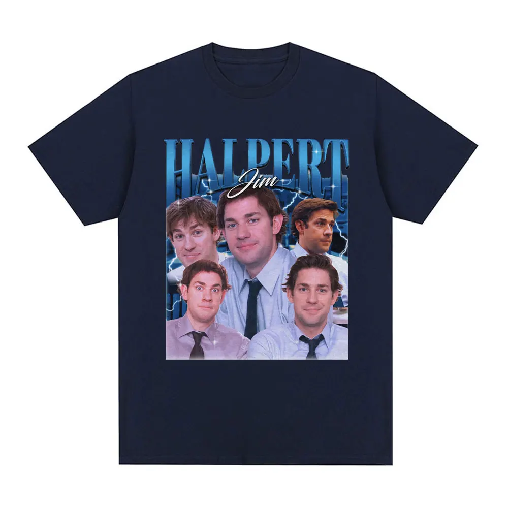 Tv Series Jim Halpert Dwight Schrute Homage The Office T-shirt Men Women Fashion Vintage Cotton Short Sleeve Oversized T-Shirts