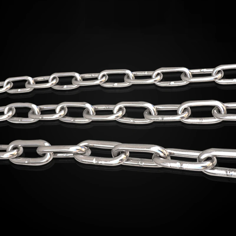 1 Meter 1.2-4.0mm Diameter 304 Stainless Steel Chain Long Link Chain/Short Link Chain Lifting Pet Industry Welded Binding Chain