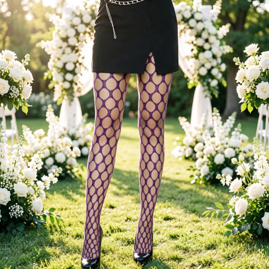 Wedding Breathable Pantyhose Simple Party Socks for Women Costumes Fashion Body stockings Fishnet Sweet Europe High High Tights