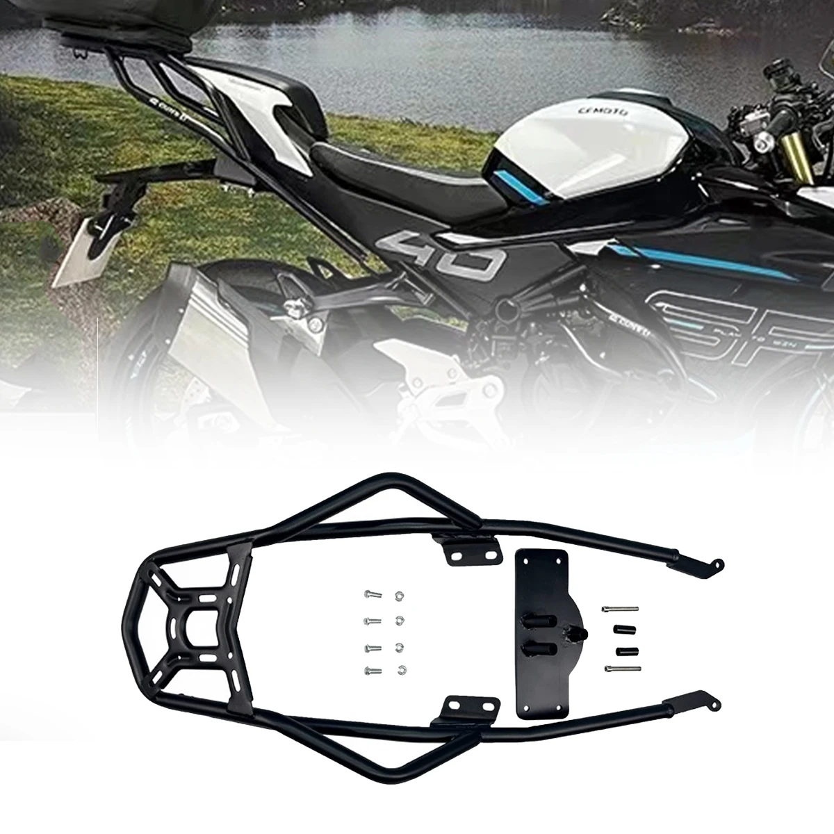 

For CFMOTO 450SR 450 SR 450SRS 450NK 450 NKRear Side Saddle Bag Box Motorcycle Luggage Rack 2022 2023 2024