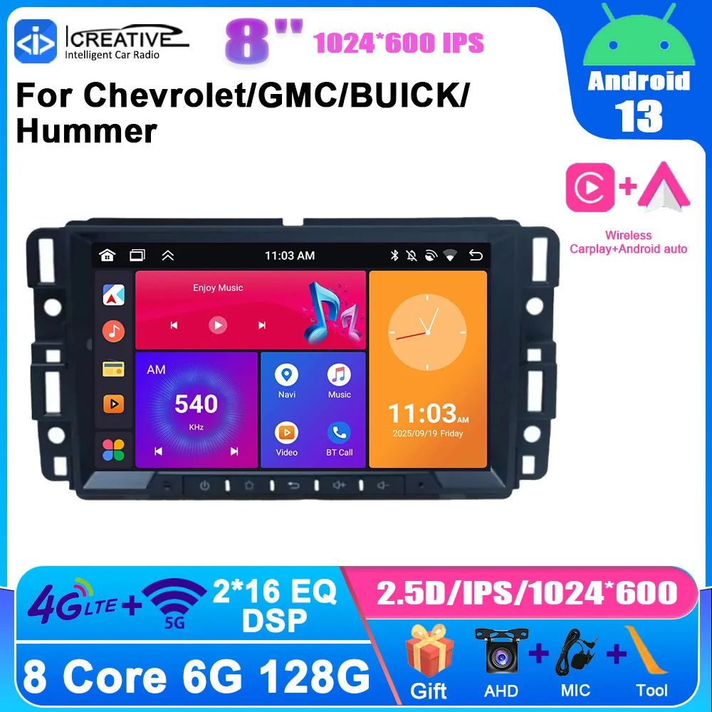 Reproductor Multimedia de Radio para coche, para Chevrolet Silverado GMC Sierra Impala Traverse Avalanche Express Yukon Acadia Savana Autoradio